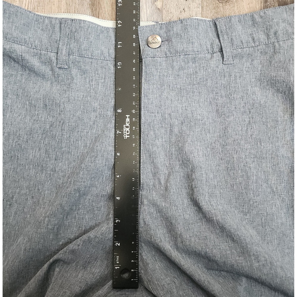 Adidas Golf Shorts Mens 36 Gray Heathered Performance Stretch Chino Flat Front - Picture 3 of 8